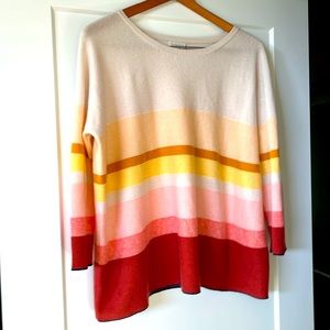 Garnet Hill Pastel spring/summer cashmere sweater M